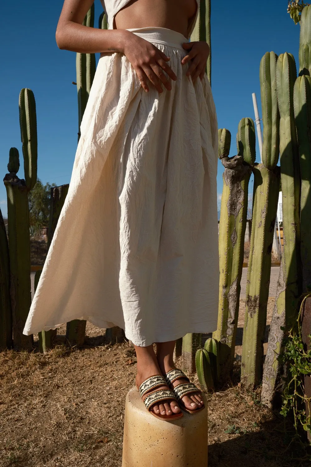 Capim | Palm Woven Leather Sandal