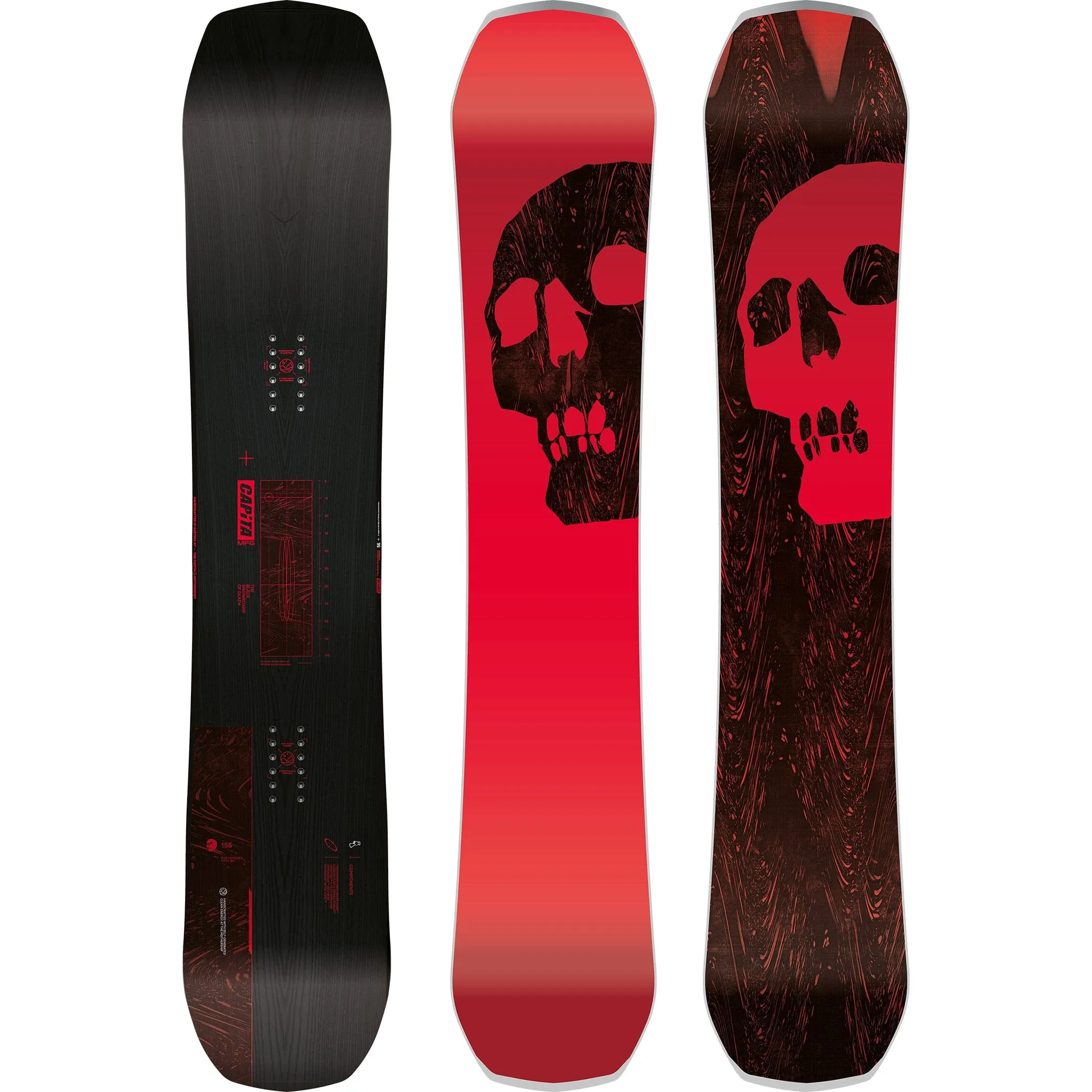 Capita Black Snowboard of Death Wide Snowboard 2025