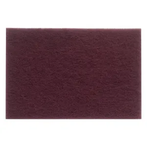 Carborundum Hand Pad, Very Fine, Aluminum Oxide, Maroon, Rust Removal/Light Sanding, 05539574700