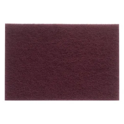 Carborundum Hand Pad, Very Fine, Aluminum Oxide, Maroon, Rust Removal/Light Sanding, 05539574700