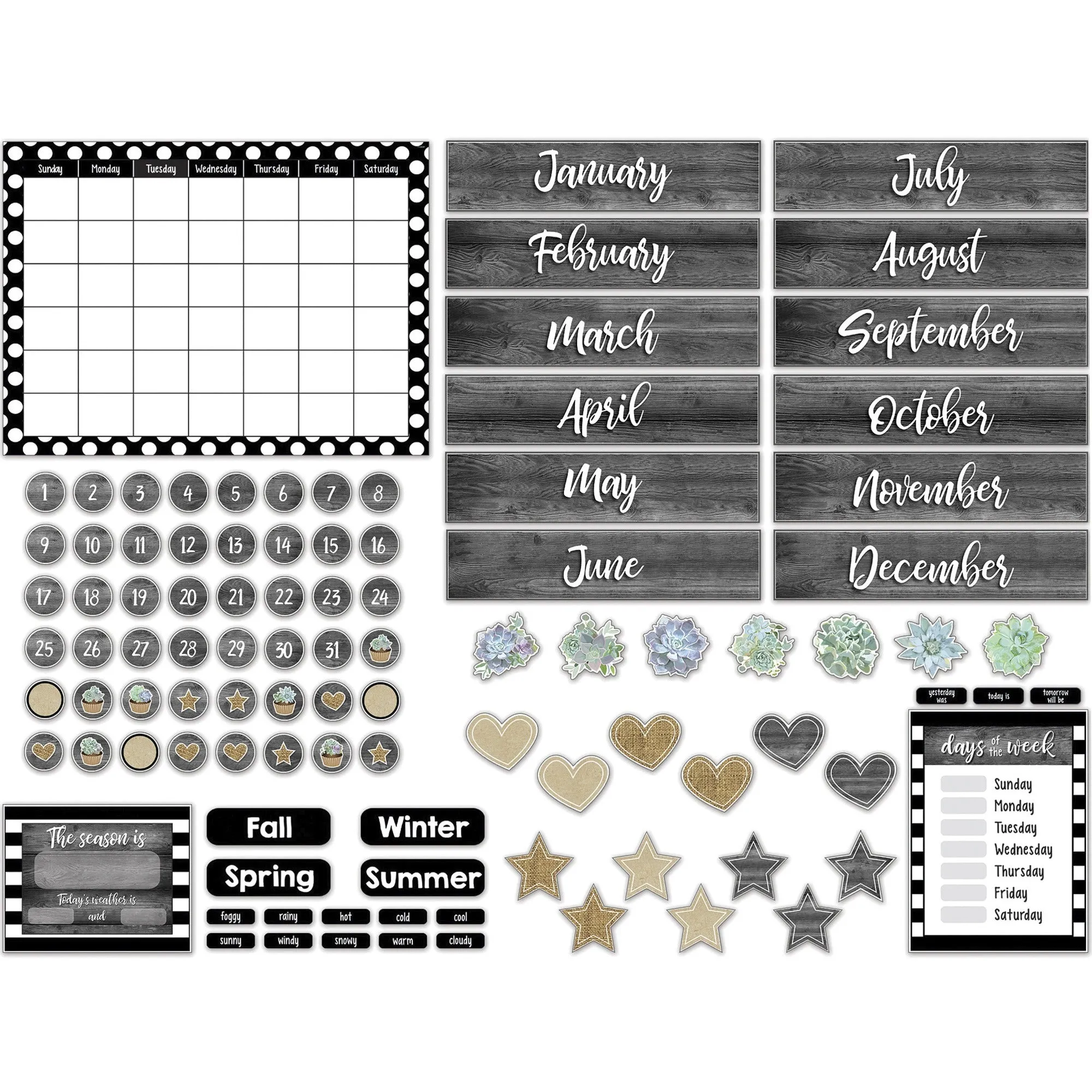 Carson Dellosa Education Simply Stylish Calendar Bulletin Board Set