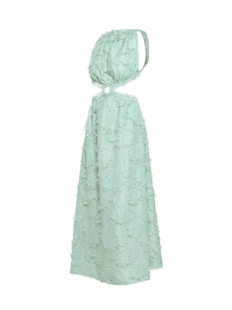 Chic Cutout Back Open Maxi Vacation Dress
