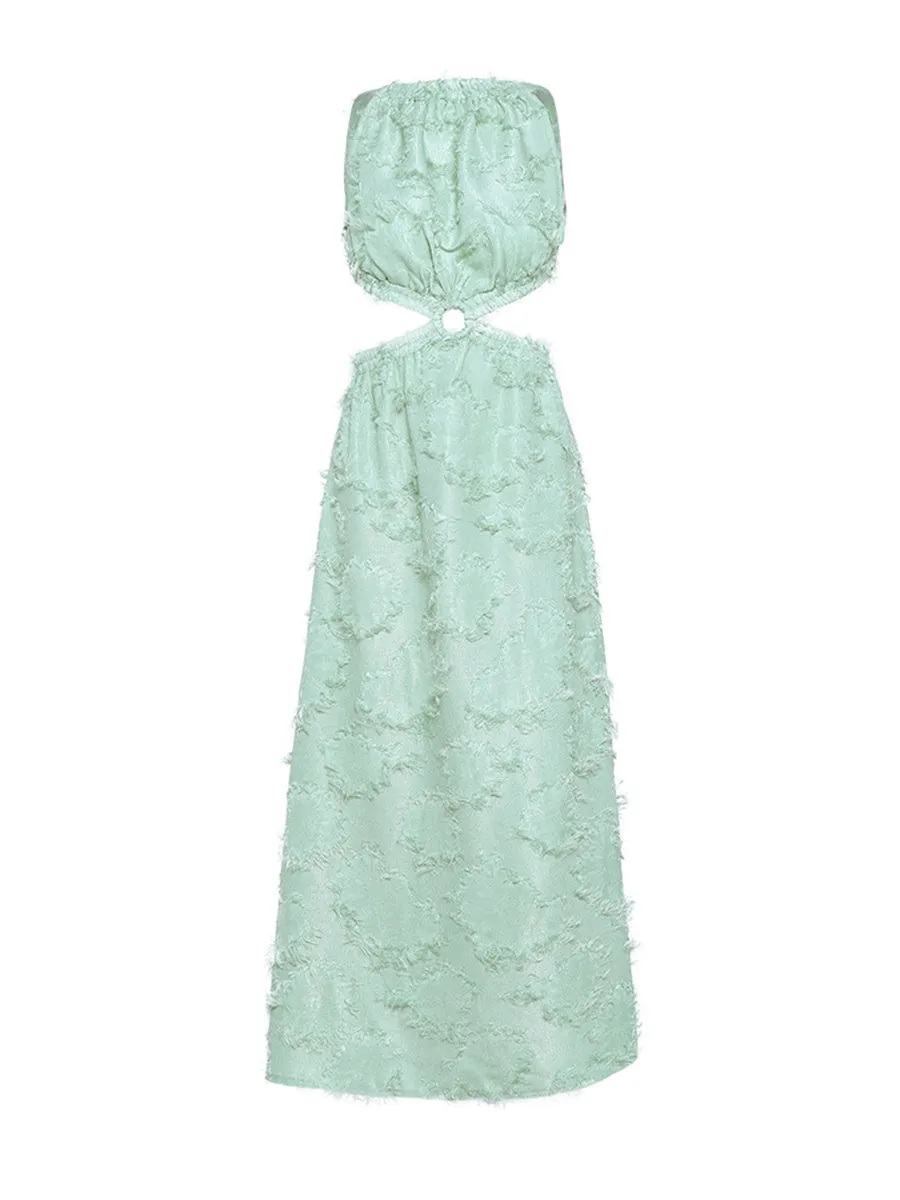 Chic Cutout Back Open Maxi Vacation Dress