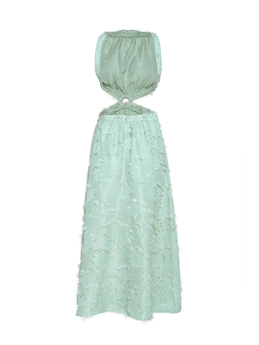 Chic Cutout Back Open Maxi Vacation Dress