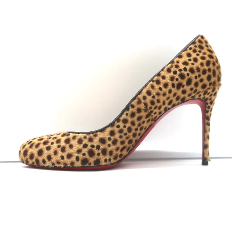 Christian Louboutin Fifi Jungle Pumps Cheetah Print Pony Hair Size 37