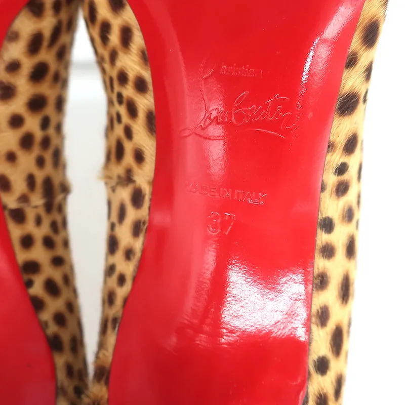 Christian Louboutin Fifi Jungle Pumps Cheetah Print Pony Hair Size 37