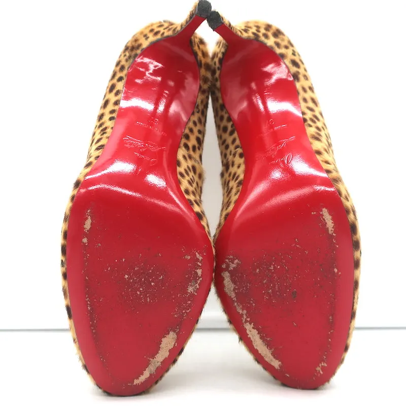 Christian Louboutin Fifi Jungle Pumps Cheetah Print Pony Hair Size 37