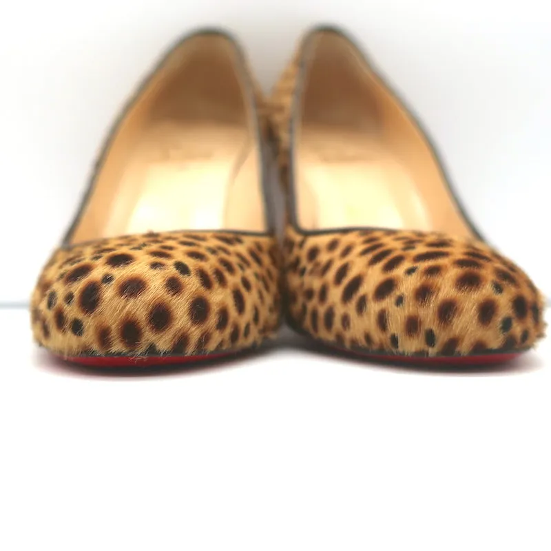 Christian Louboutin Fifi Jungle Pumps Cheetah Print Pony Hair Size 37
