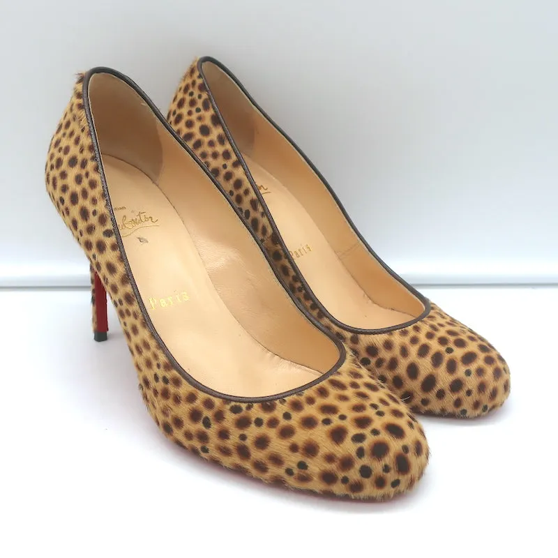 Christian Louboutin Fifi Jungle Pumps Cheetah Print Pony Hair Size 37