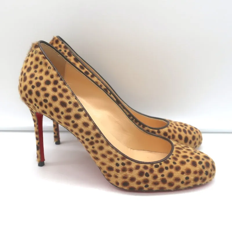 Christian Louboutin Fifi Jungle Pumps Cheetah Print Pony Hair Size 37