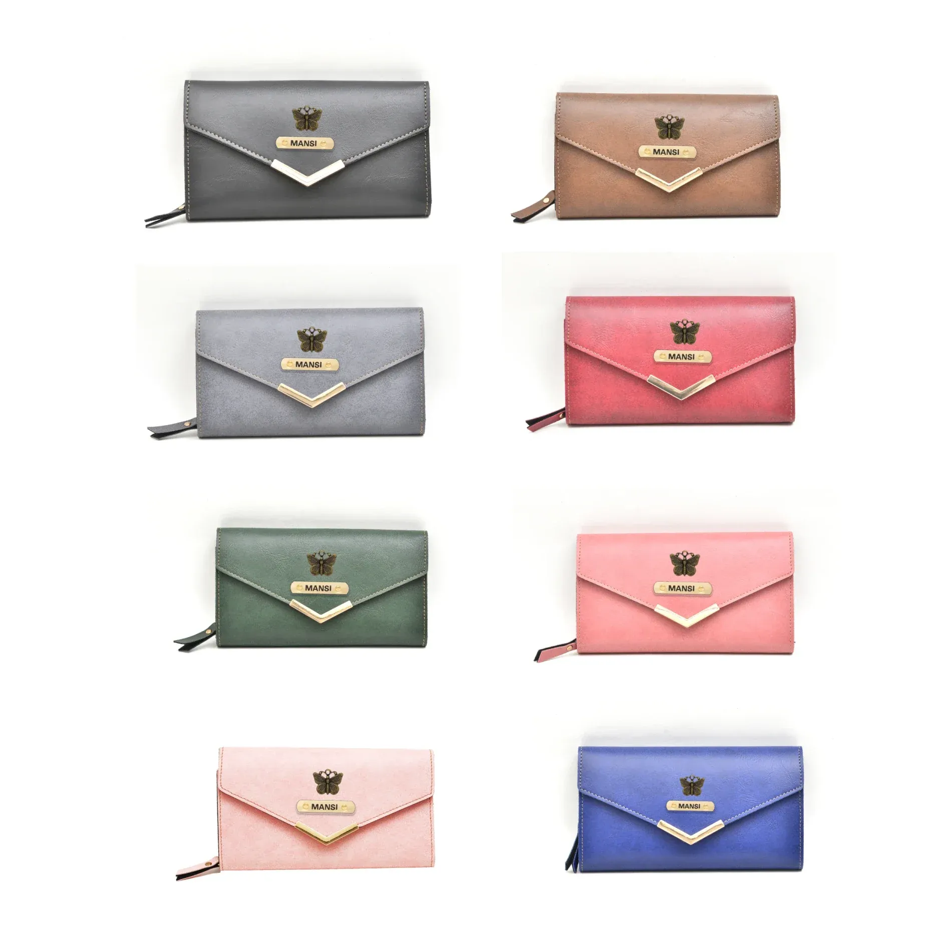 Classy Leather Customised Stylish Lady Wallet  (Peach)