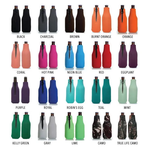 Collapsible Foam Zippered Bottle Cooler #195Z - To Have and To Hold
