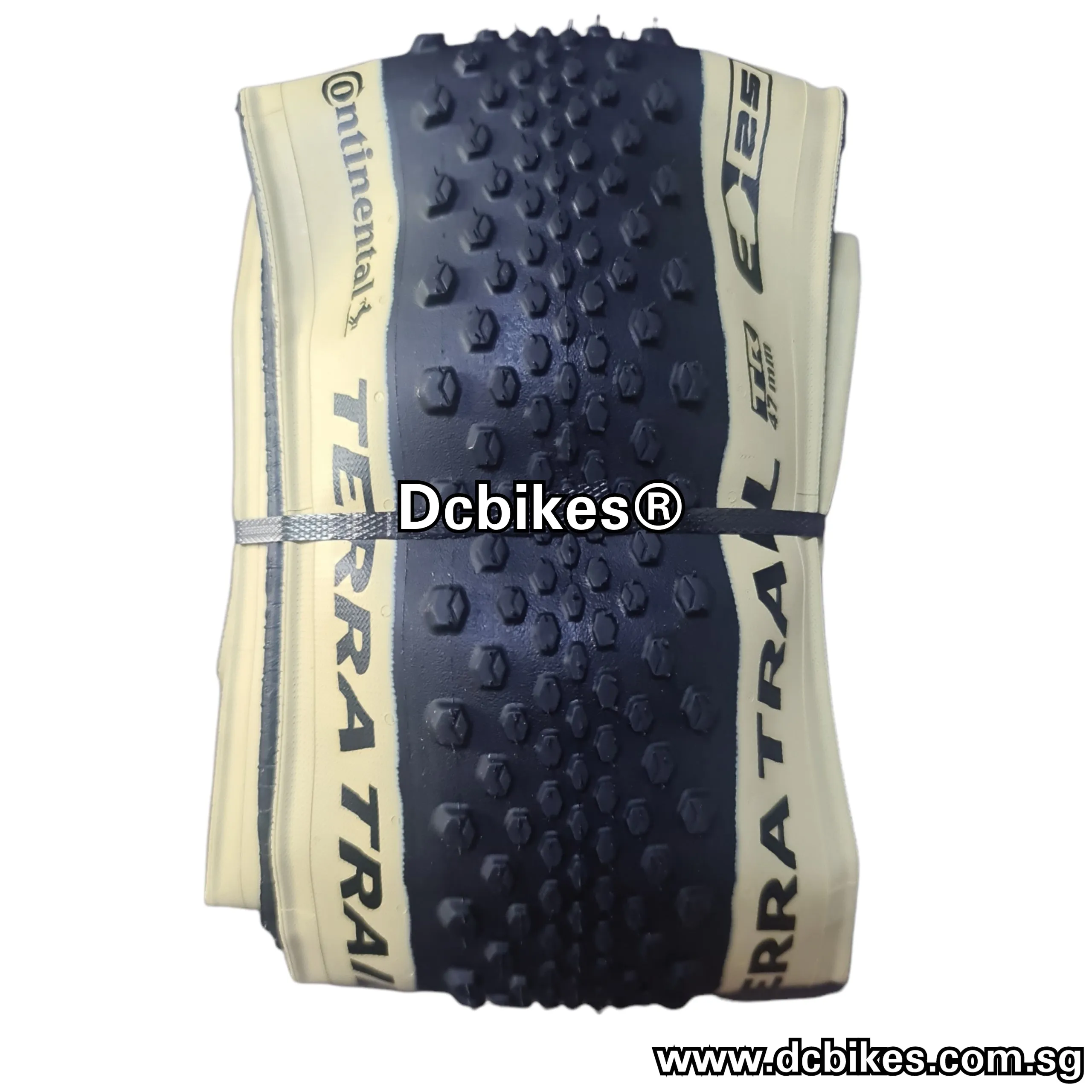 Continental 27.5 X 1.75 Terra Trail Black | Skinwall Creme Tubeless Gravel Folding Tyres (2 Tires) Etrto 47-584