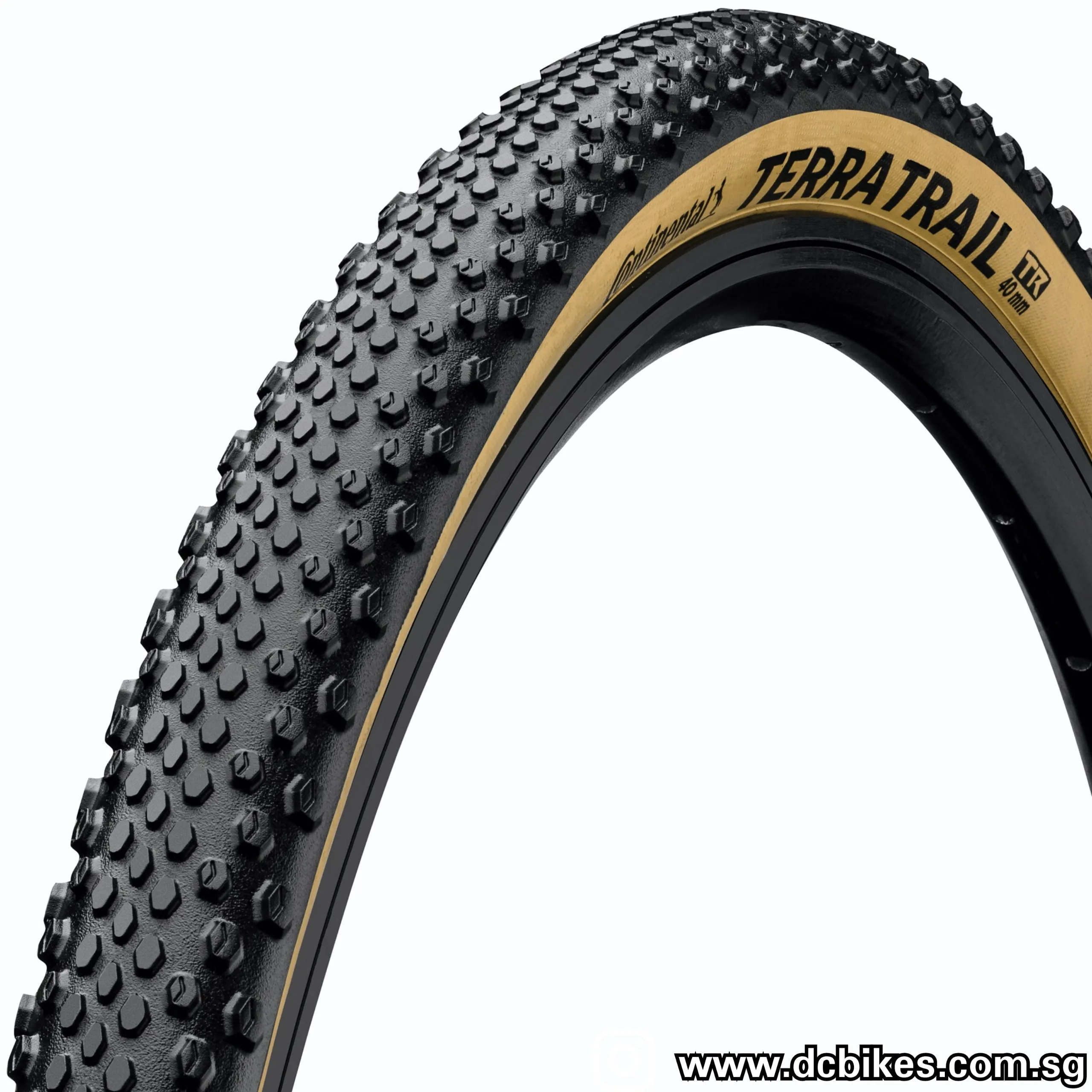 Continental 27.5 X 1.75 Terra Trail Black | Skinwall Creme Tubeless Gravel Folding Tyres (2 Tires) Etrto 47-584