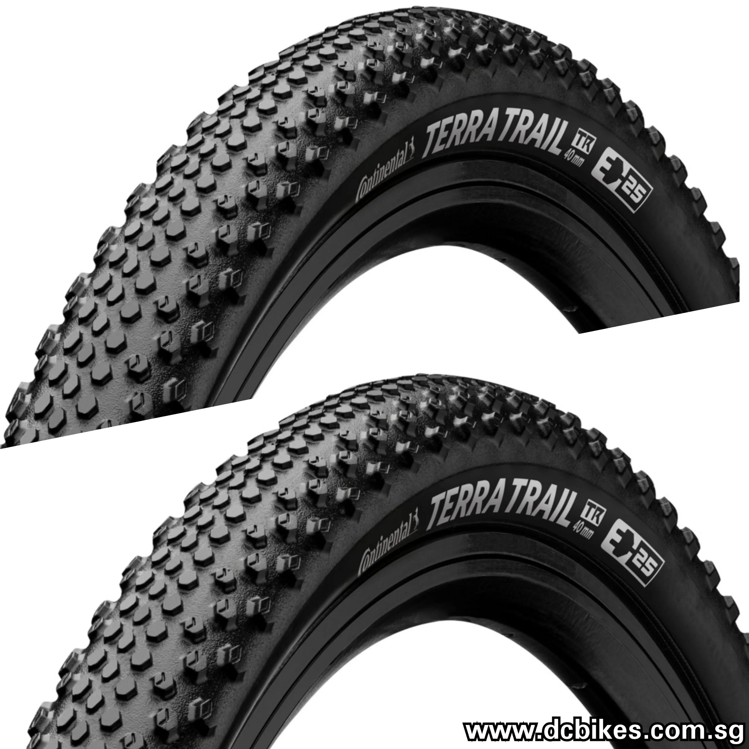 Continental 27.5 X 1.75 Terra Trail Black | Skinwall Creme Tubeless Gravel Folding Tyres (2 Tires) Etrto 47-584