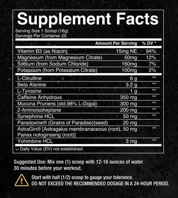 Convict 2.0 Pre Workout