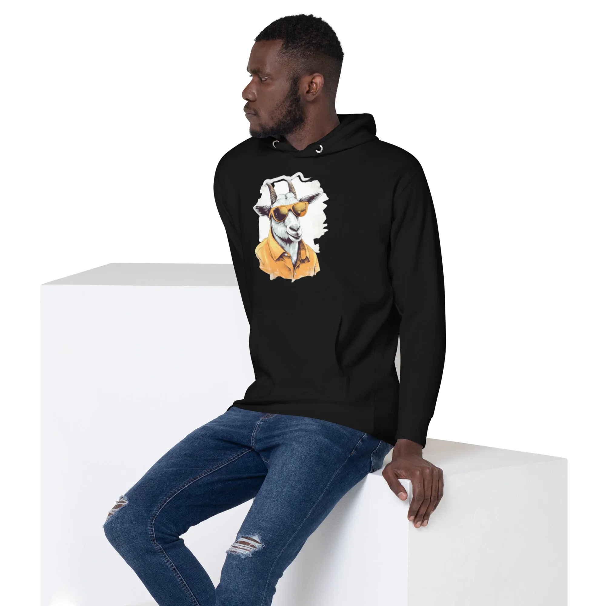 Cool Goat Sunglasses Hoodie – Bold, Fun & Stylish