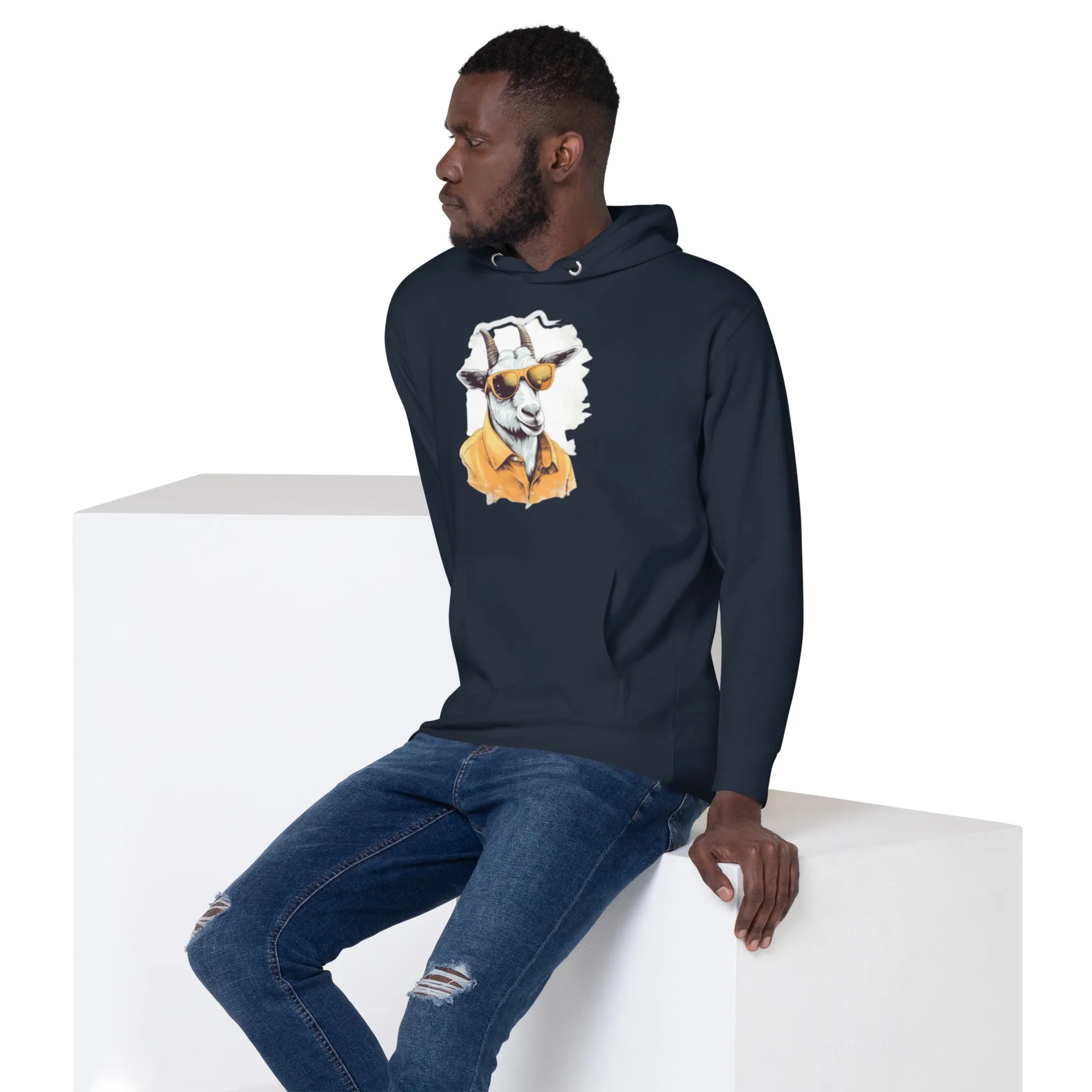 Cool Goat Sunglasses Hoodie – Bold, Fun & Stylish