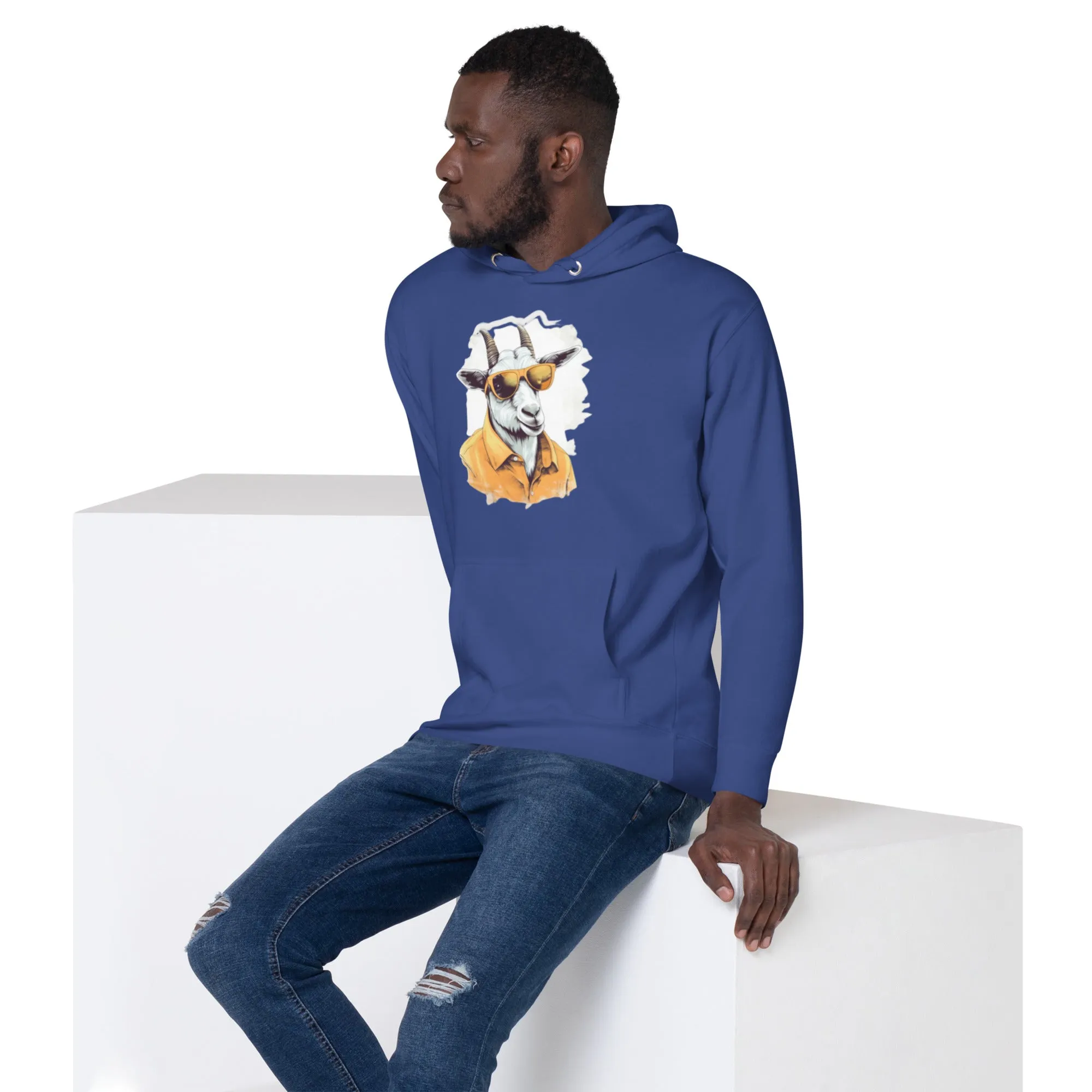 Cool Goat Sunglasses Hoodie – Bold, Fun & Stylish