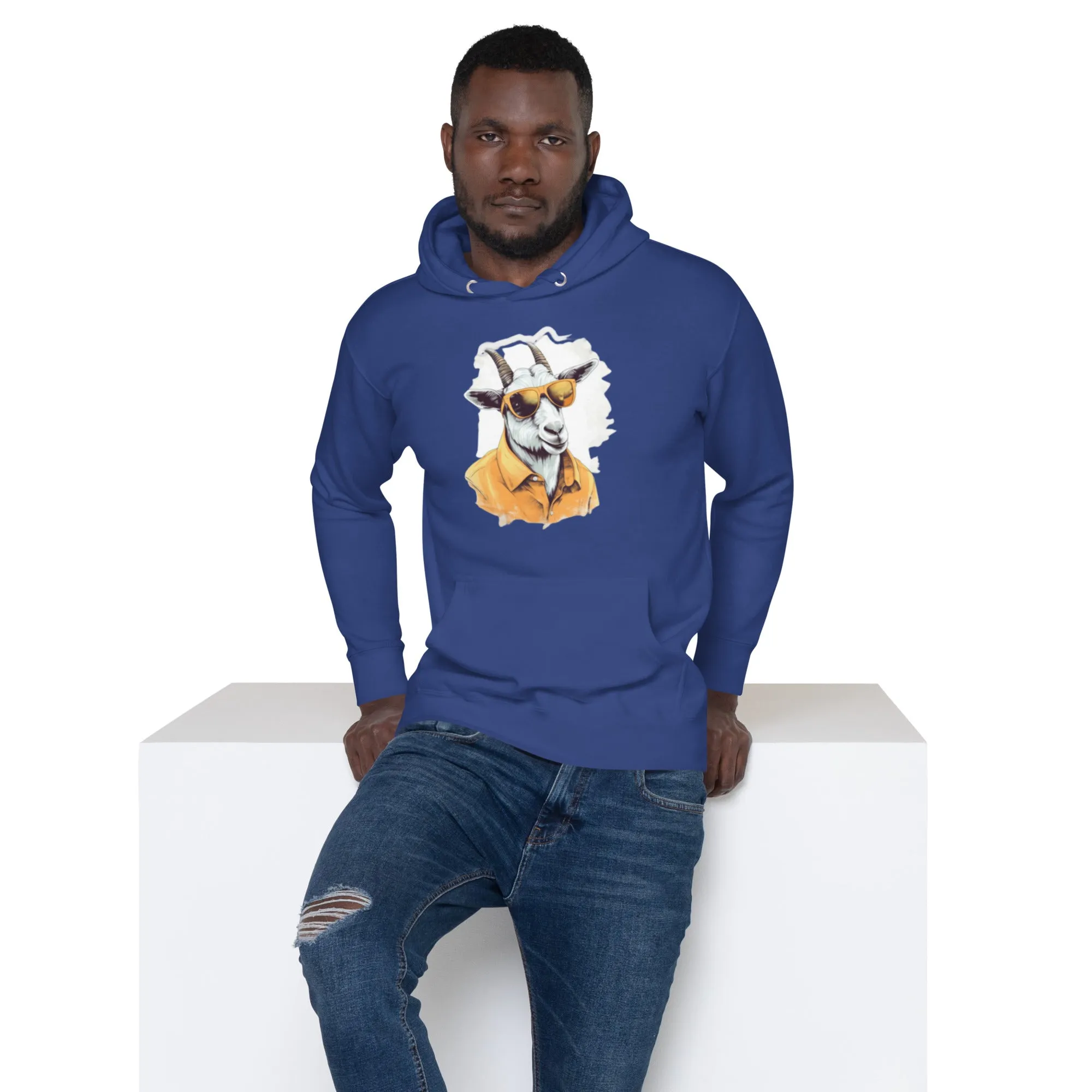 Cool Goat Sunglasses Hoodie – Bold, Fun & Stylish