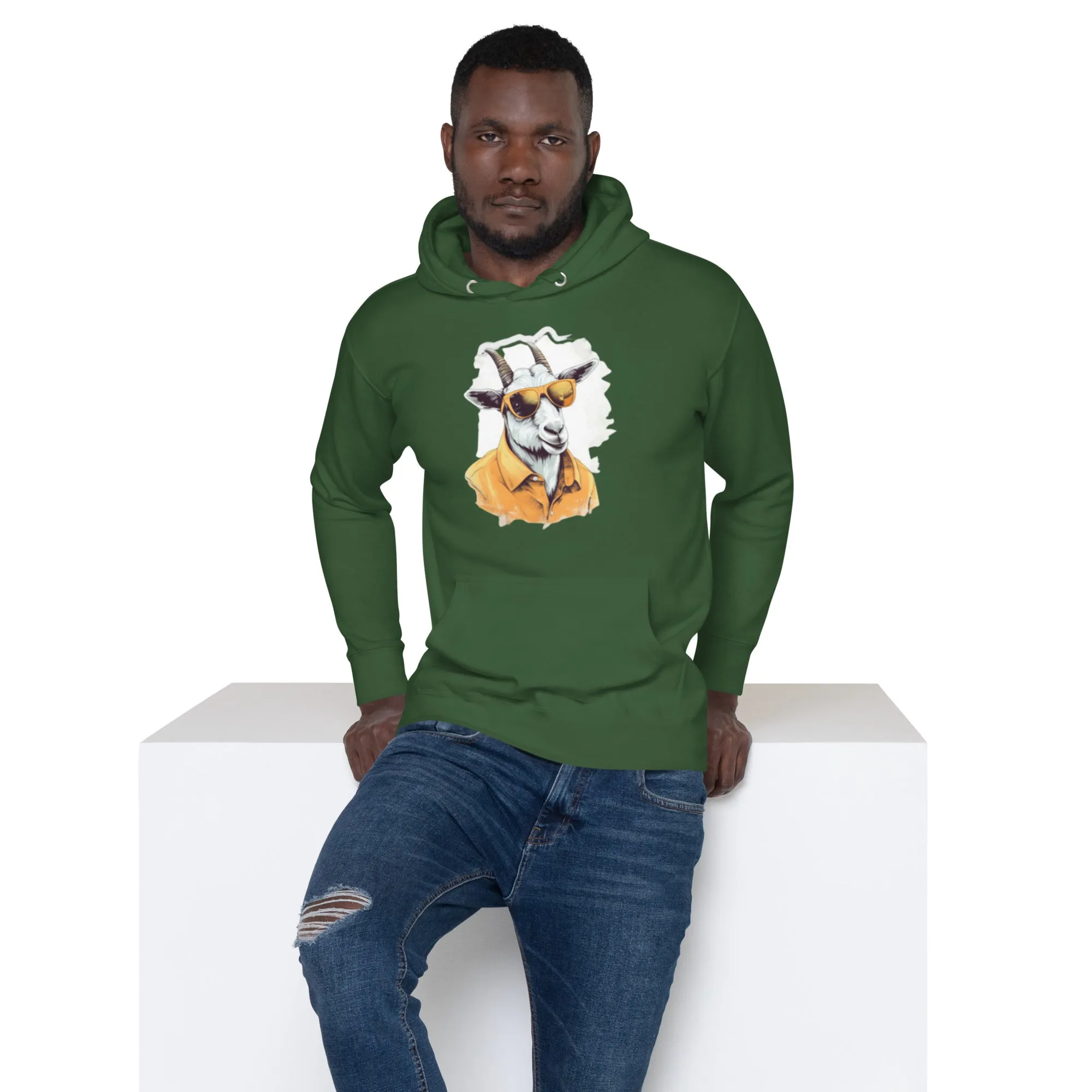 Cool Goat Sunglasses Hoodie – Bold, Fun & Stylish