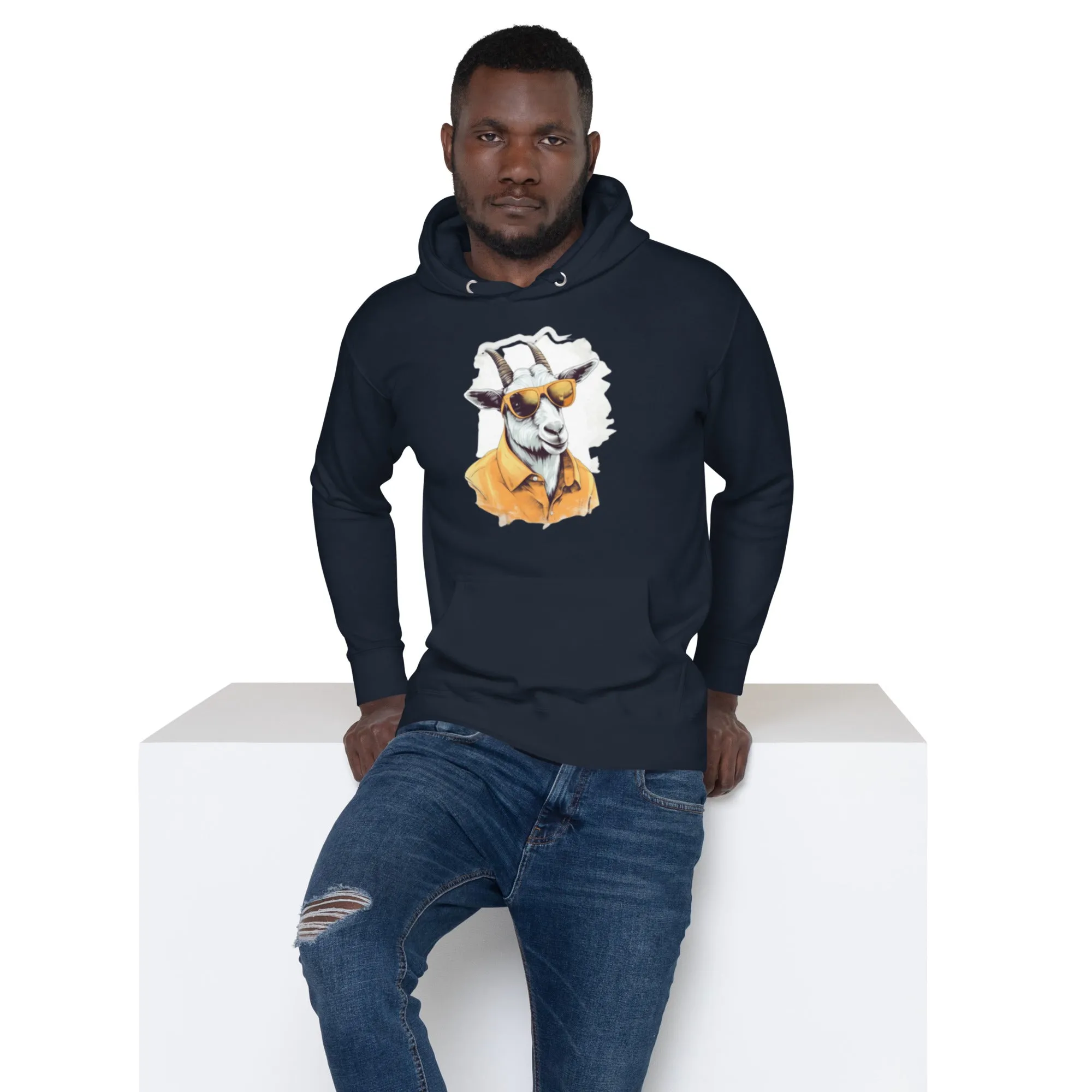 Cool Goat Sunglasses Hoodie – Bold, Fun & Stylish