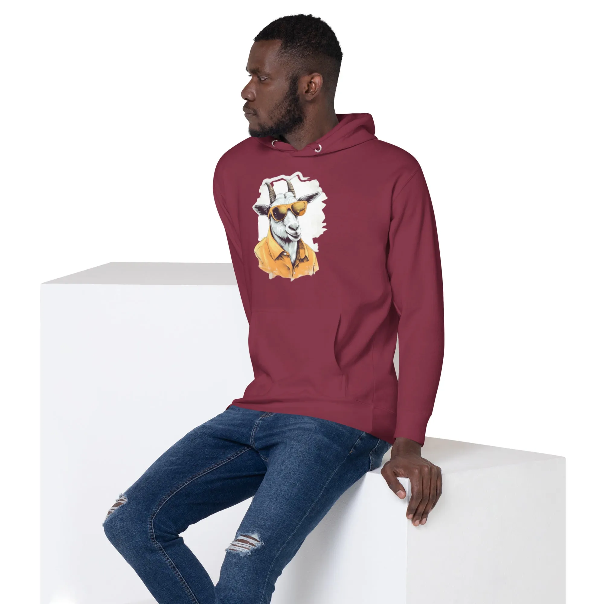 Cool Goat Sunglasses Hoodie – Bold, Fun & Stylish