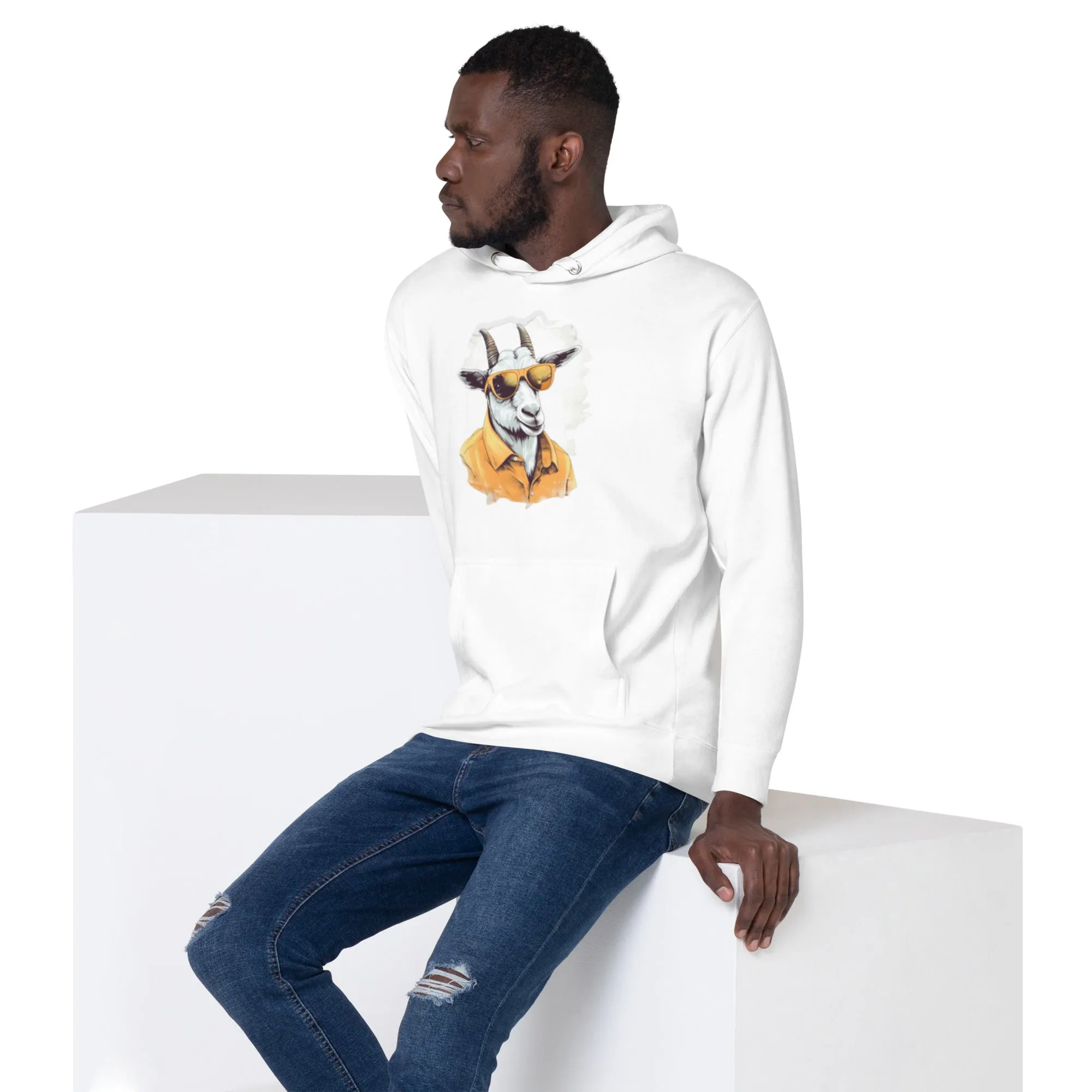 Cool Goat Sunglasses Hoodie – Bold, Fun & Stylish
