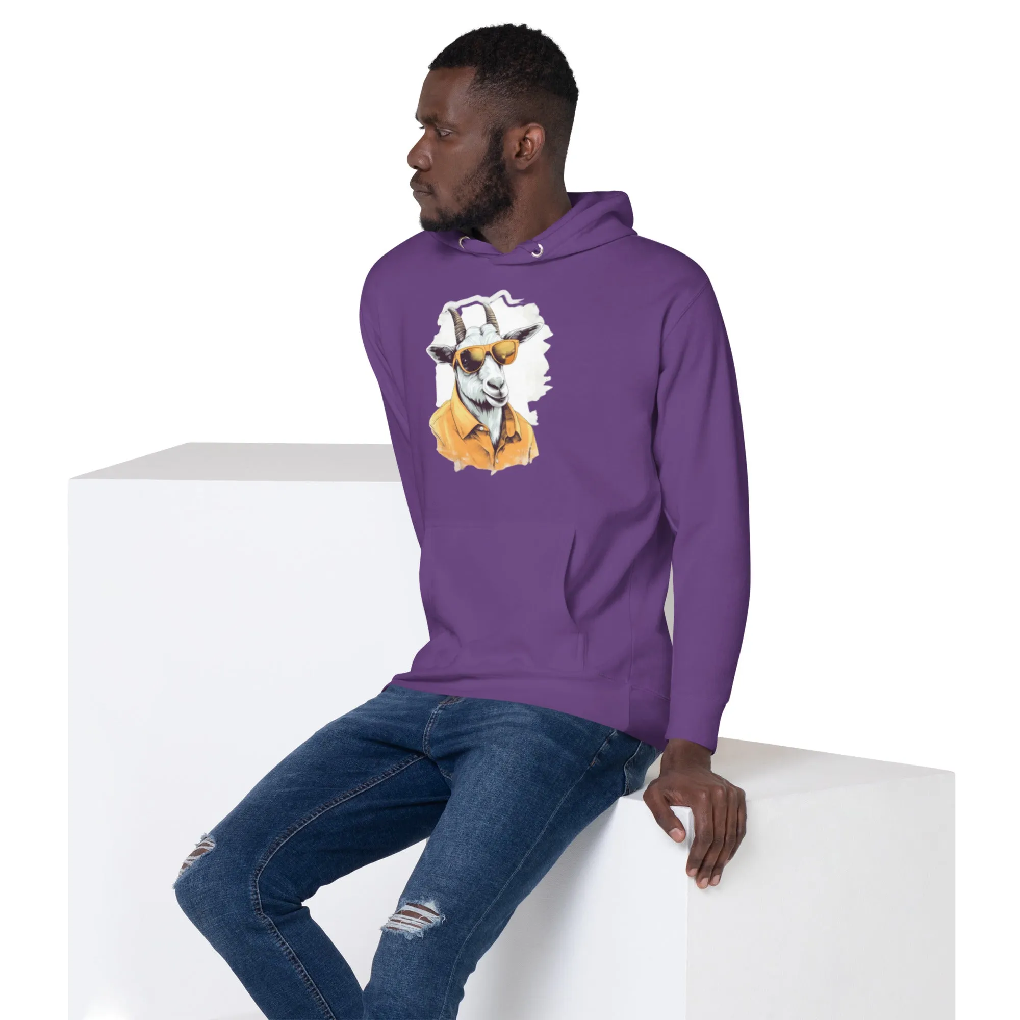 Cool Goat Sunglasses Hoodie – Bold, Fun & Stylish