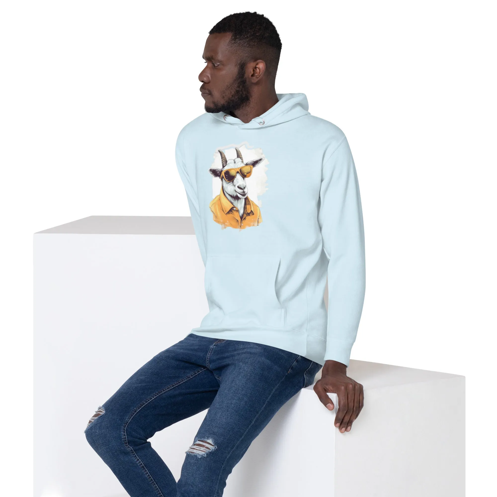 Cool Goat Sunglasses Hoodie – Bold, Fun & Stylish
