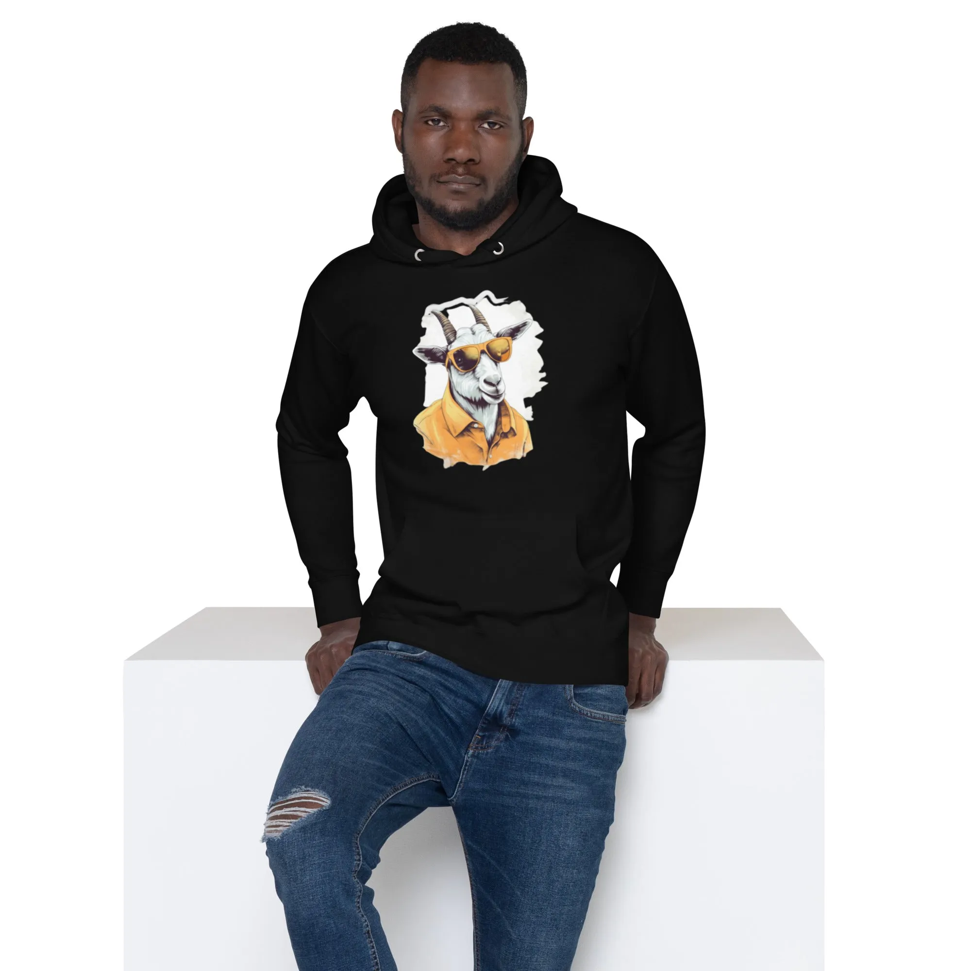 Cool Goat Sunglasses Hoodie – Bold, Fun & Stylish