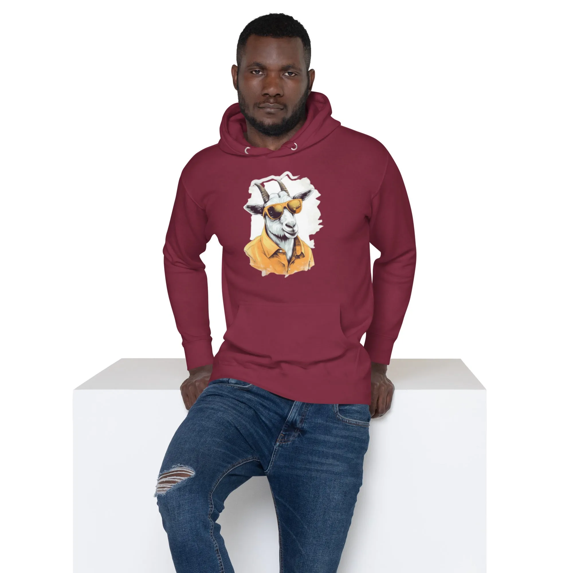 Cool Goat Sunglasses Hoodie – Bold, Fun & Stylish
