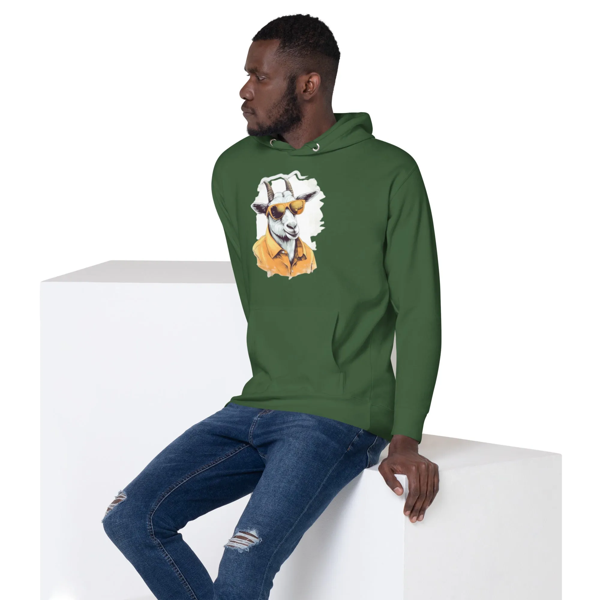 Cool Goat Sunglasses Hoodie – Bold, Fun & Stylish