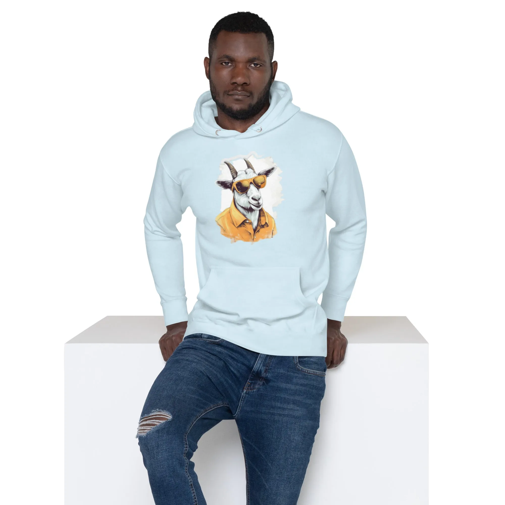 Cool Goat Sunglasses Hoodie – Bold, Fun & Stylish