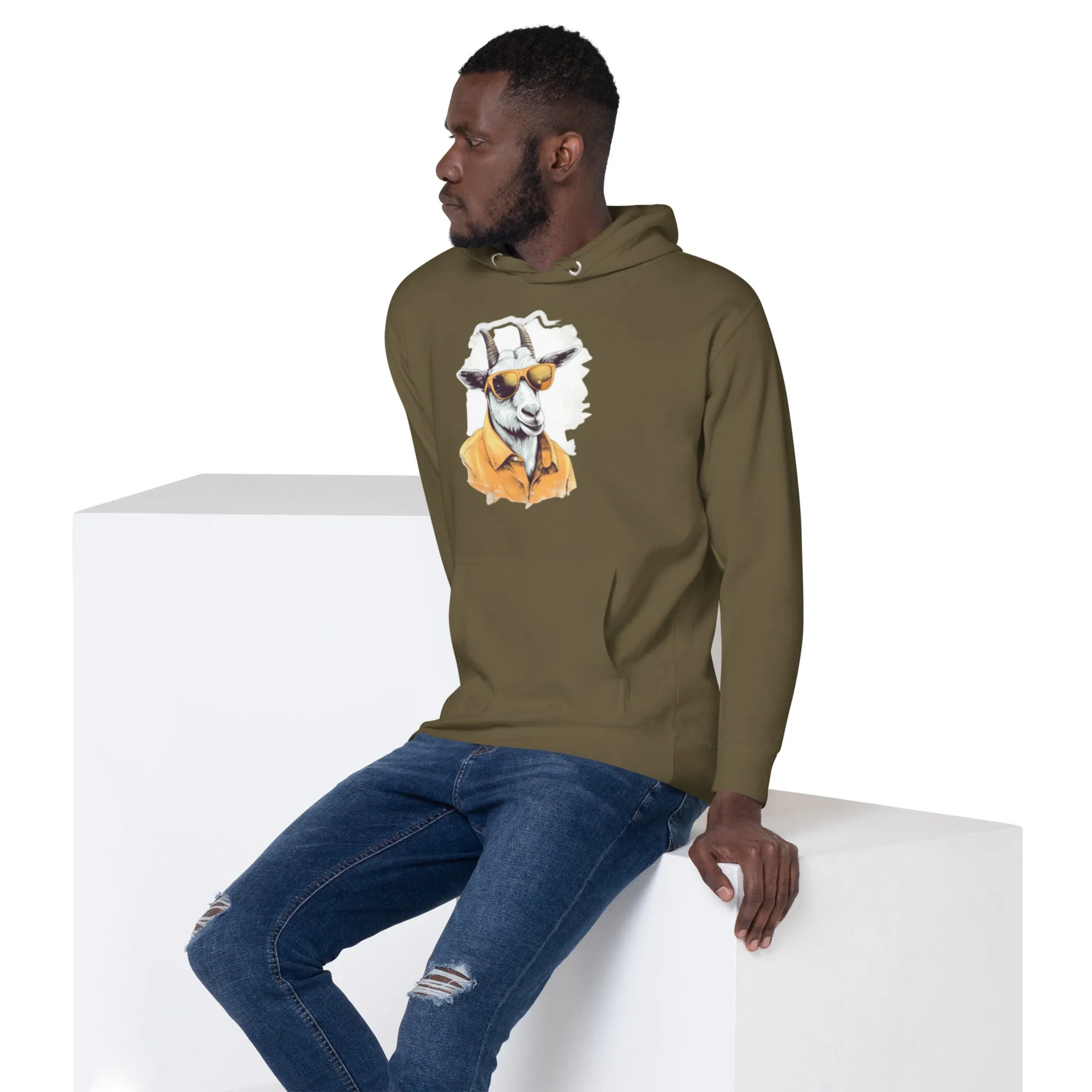 Cool Goat Sunglasses Hoodie – Bold, Fun & Stylish