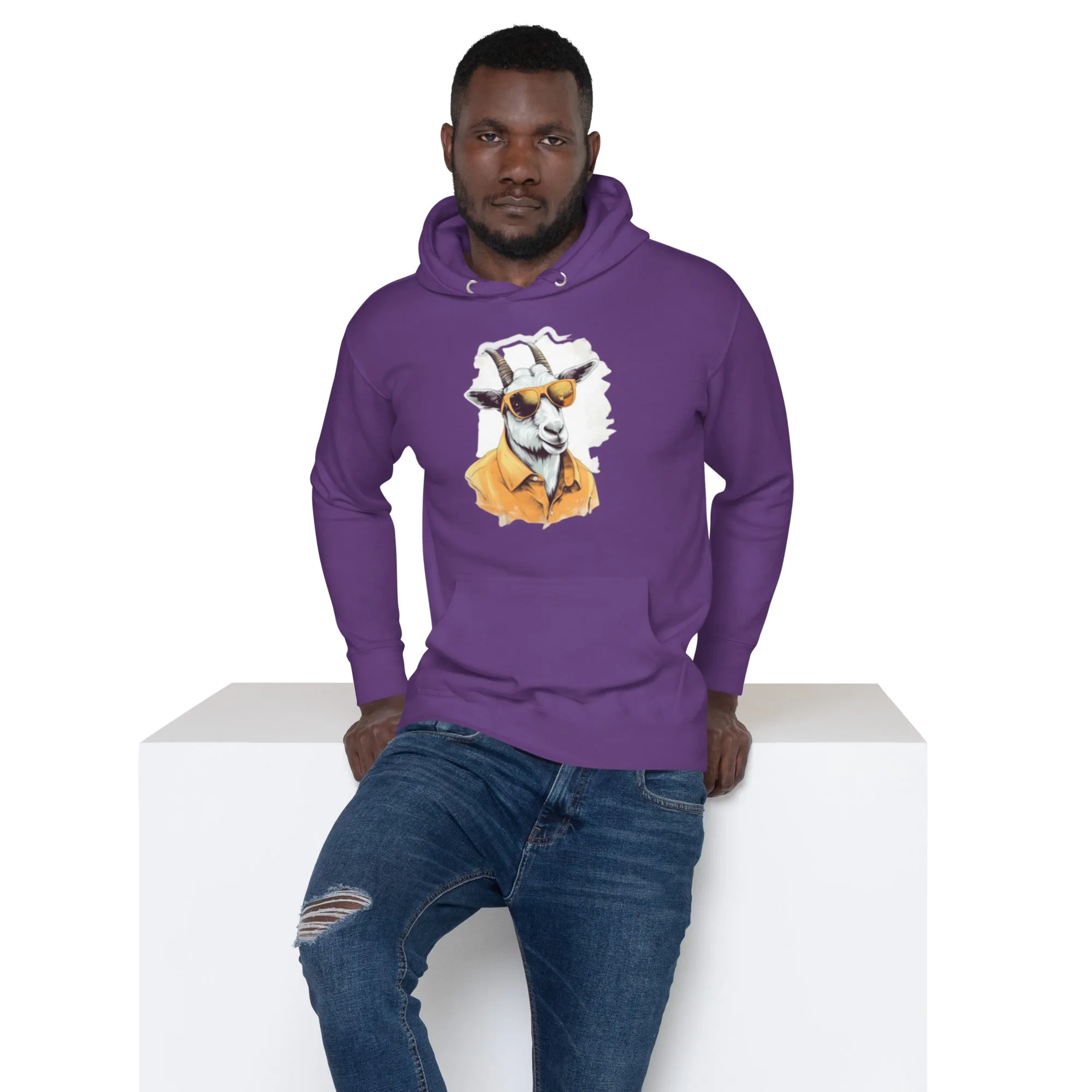 Cool Goat Sunglasses Hoodie – Bold, Fun & Stylish