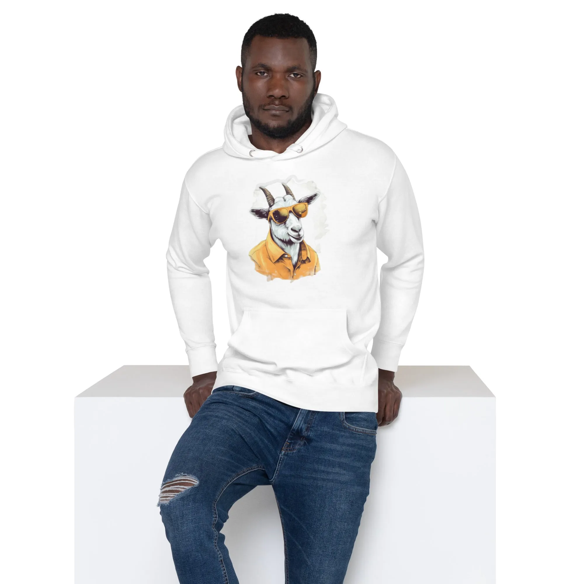 Cool Goat Sunglasses Hoodie – Bold, Fun & Stylish