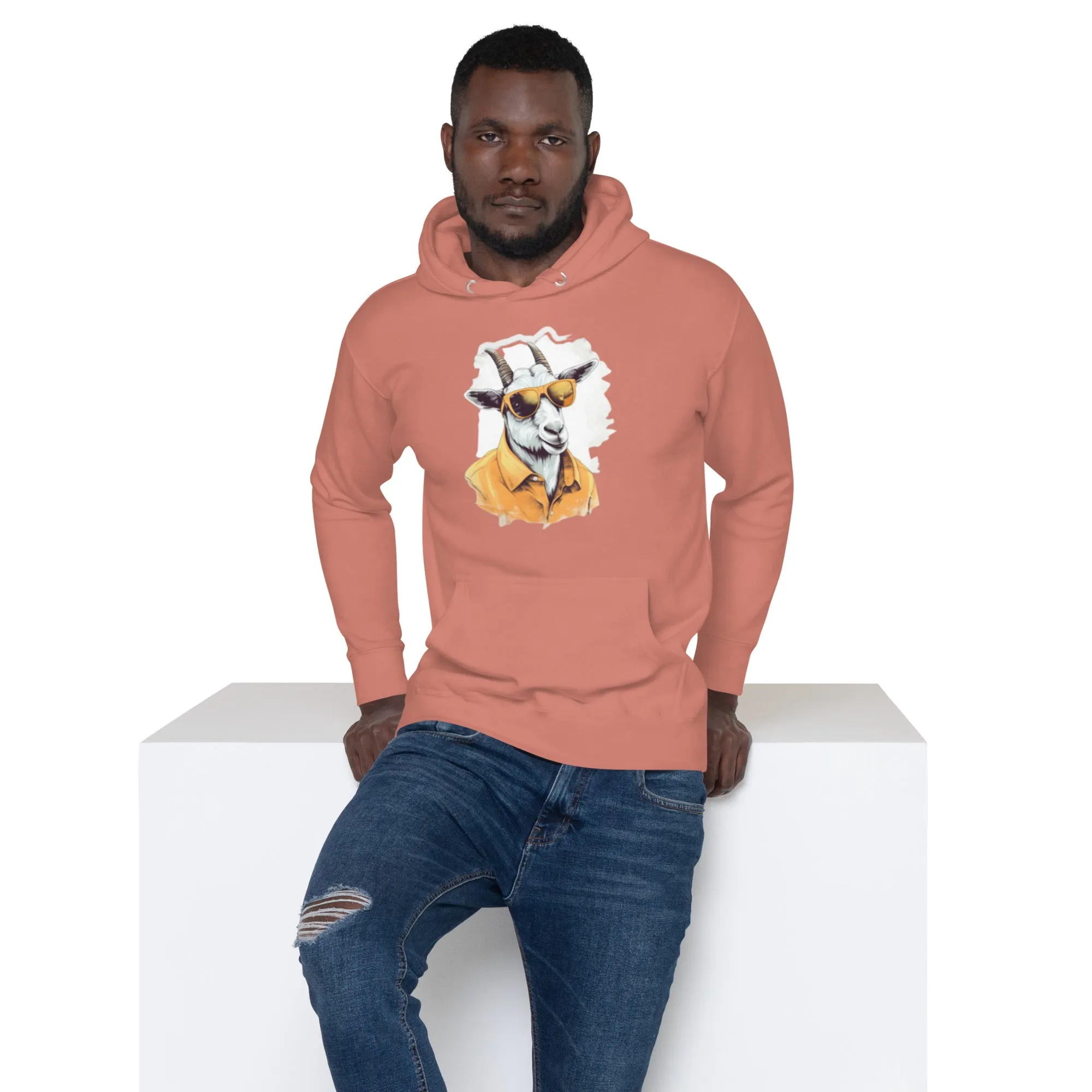 Cool Goat Sunglasses Hoodie – Bold, Fun & Stylish