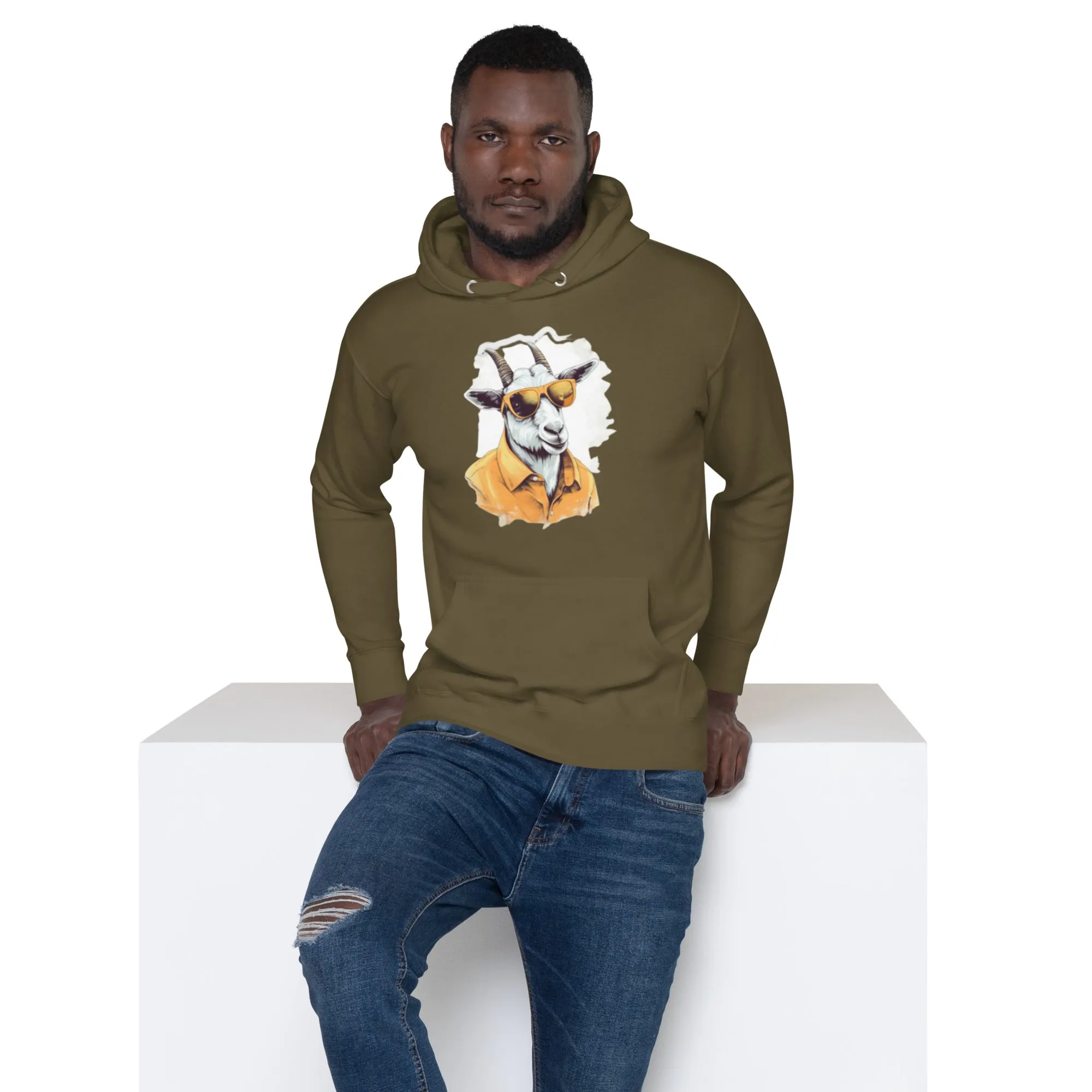 Cool Goat Sunglasses Hoodie – Bold, Fun & Stylish