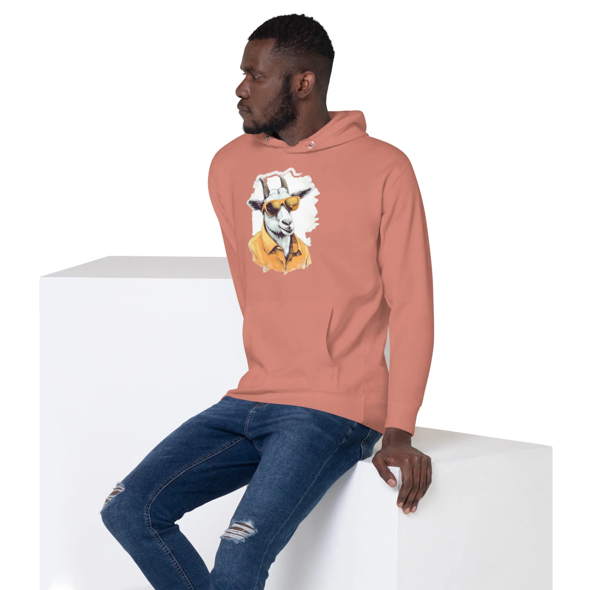 Cool Goat Sunglasses Hoodie – Bold, Fun & Stylish