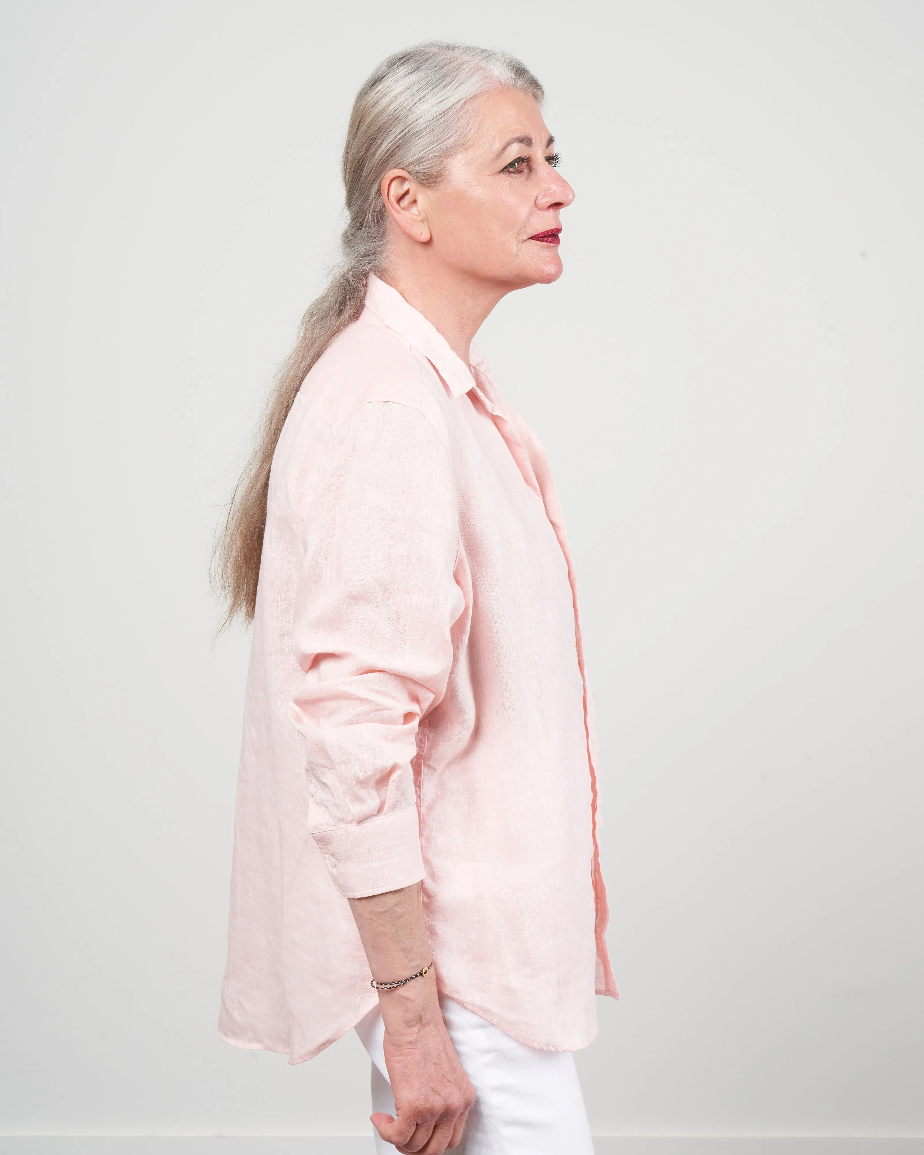 eileen woven button up - blush
