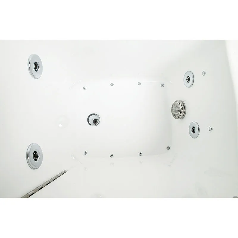 Ella's Bubbles 265304 Narrow 26-in Wide Air & Hydro Massage Walk In Bath