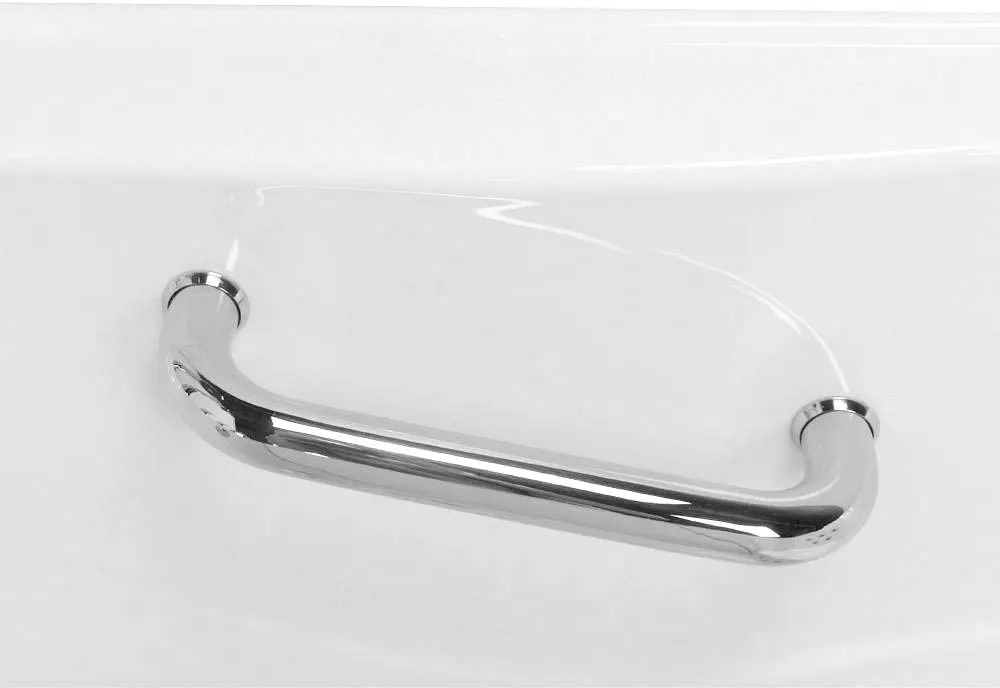 Ella's Bubbles OA3252D-HB-L Monaco Air and Hydro Massage Acrylic Walk-In Bathtub with Left Outward Swing Door, Ella 5pc. Fast-Fill Faucet, Dual 2" Drains, 32" x 52" x 43", White