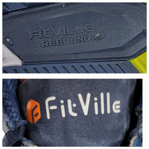 FitVille Marca High Top Sneaker 15W Men Blue  Hiking Recovery Power Rebound Core