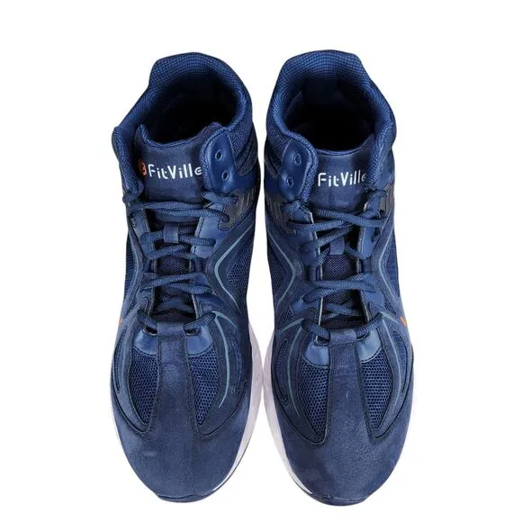 FitVille Marca High Top Sneaker 15W Men Blue  Hiking Recovery Power Rebound Core