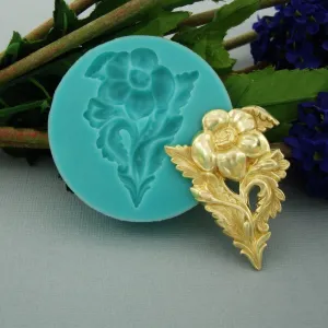 Flower Silicone Mold Flexible  for Crafts, Resin,  Polymer Clay.