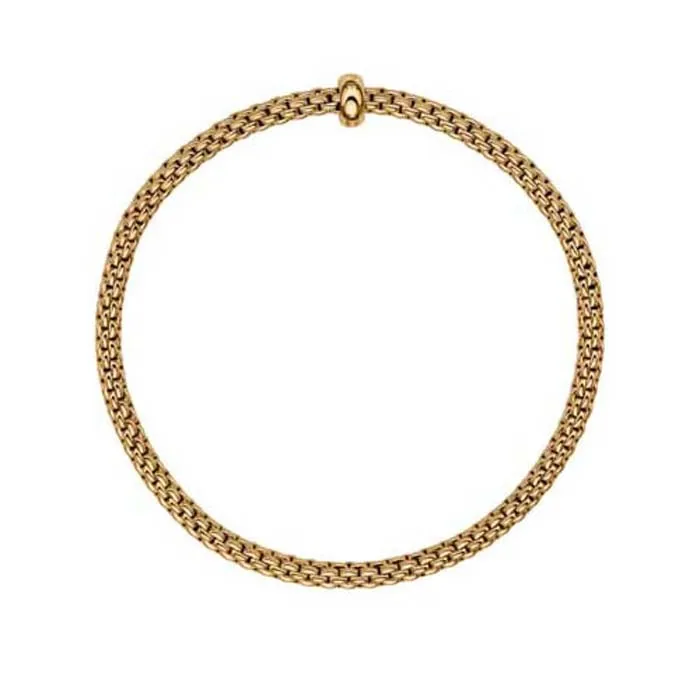 FOPE Prima Collection Flex'it Bracelet with a Diamond in 18K Yellow Gold