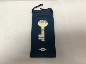 Fossil Key Words Blue Yellow Bag Pouch Optical Eyeglass Soft Case | KMOPT-128