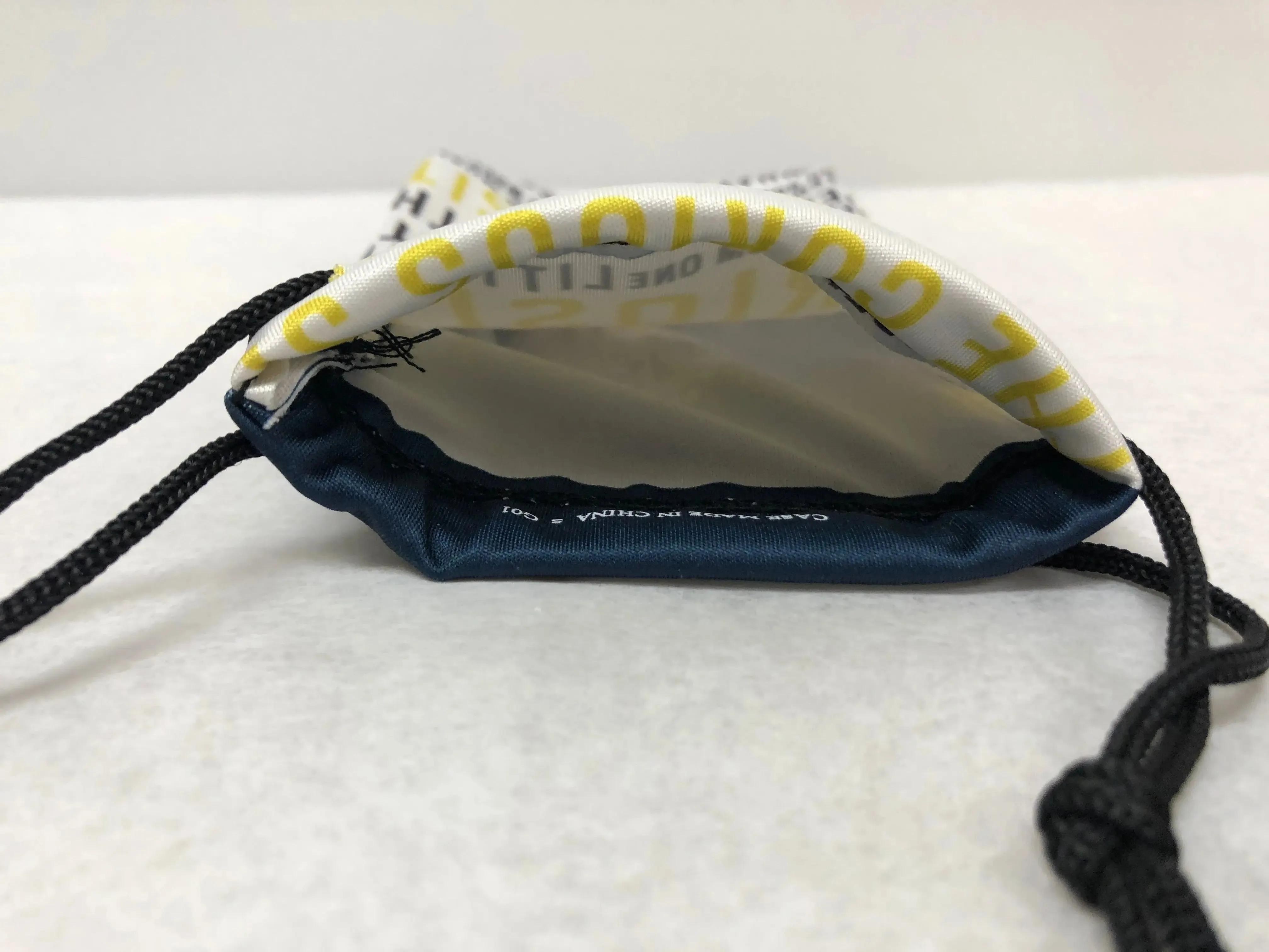 Fossil Key Words Blue Yellow Bag Pouch Optical Eyeglass Soft Case | KMOPT-128