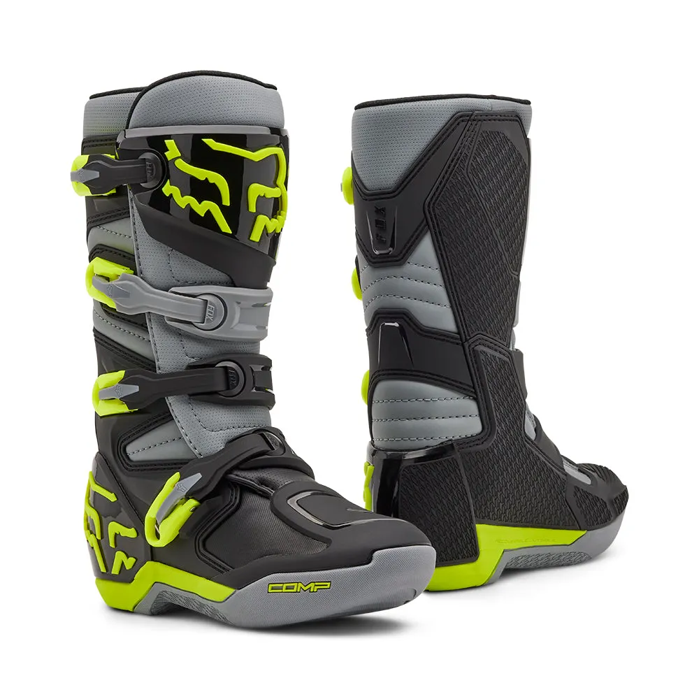 FOX YOUTH COMP BOOTS [GREY/YELLOW]
